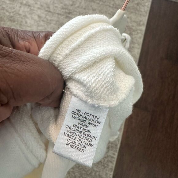 Lou & Grey Cream V-neck Boxy Sweatshirt M - Picture 5 of 6